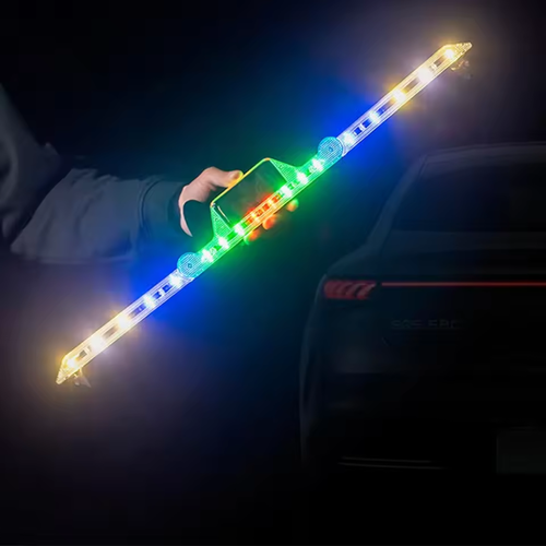 Solar LED Strobe Police Lights For Auto Emergency Grill Warning Lamp 18 led Windshield Anti Collision Light Car Accessories