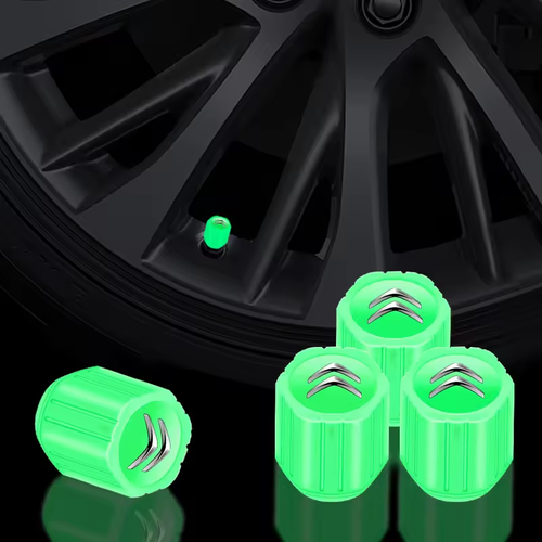 Universal Luminous Fluorescent Tire Valve Caps for 90% Vehicles Night Visibility Upgrade（10pcs）
