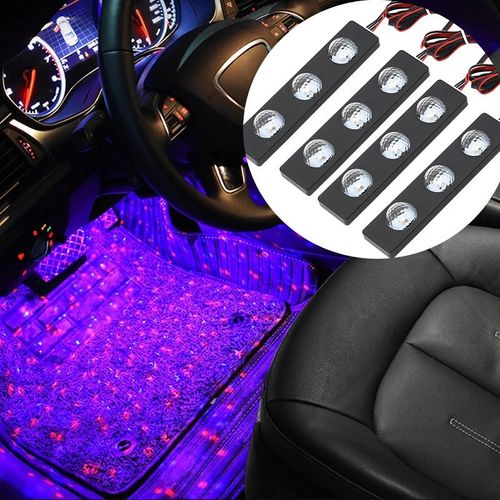 🚗2025 New Arrival Car Interior RGB 7-Color Music Voice Control LED Strip Footwell Light