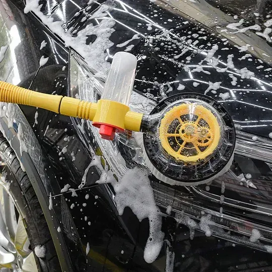 Automatic Rotary Car Wash Foam Brush – Long Handle Chenille Mop Kit for Effortless Cleaning