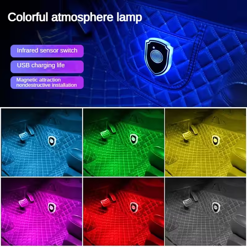 Dream Color LED decorate Light vibration sensitive Illuminated Car Triangle Window Decorative Lights, car window atmospher Light