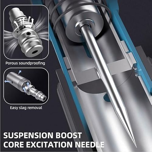 Portable Concrete Nail Gun Kit with 100pcs Nails-5 Speed Adjustable Mini Manual Steel Nail Gun Wall Fastening Shooting Wire Slotting Tool for Woodworking and Decoration, Red Brick Walls