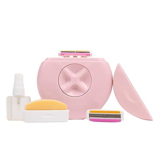 Alleyoop Portable Travel Razors For Women - On-the-Go Mini Triple-Blade Razor & Shaver - Clean & Close Shave with Moisturizing Bar & Refillable Spray Bottle - Gentle for All Skin Types