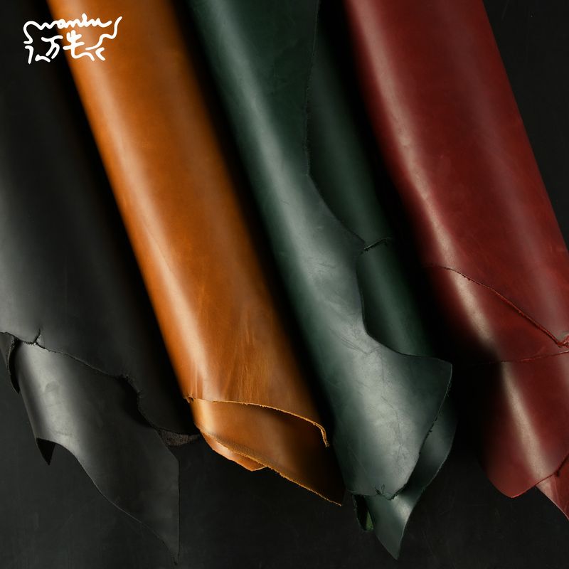 Ready Supply Direct Sales Crazy Horse Leather First Layer Genuine Cowhide Retro Genuine Cowhide Handmade DIY Shoe Materials Luggage Leather Goods