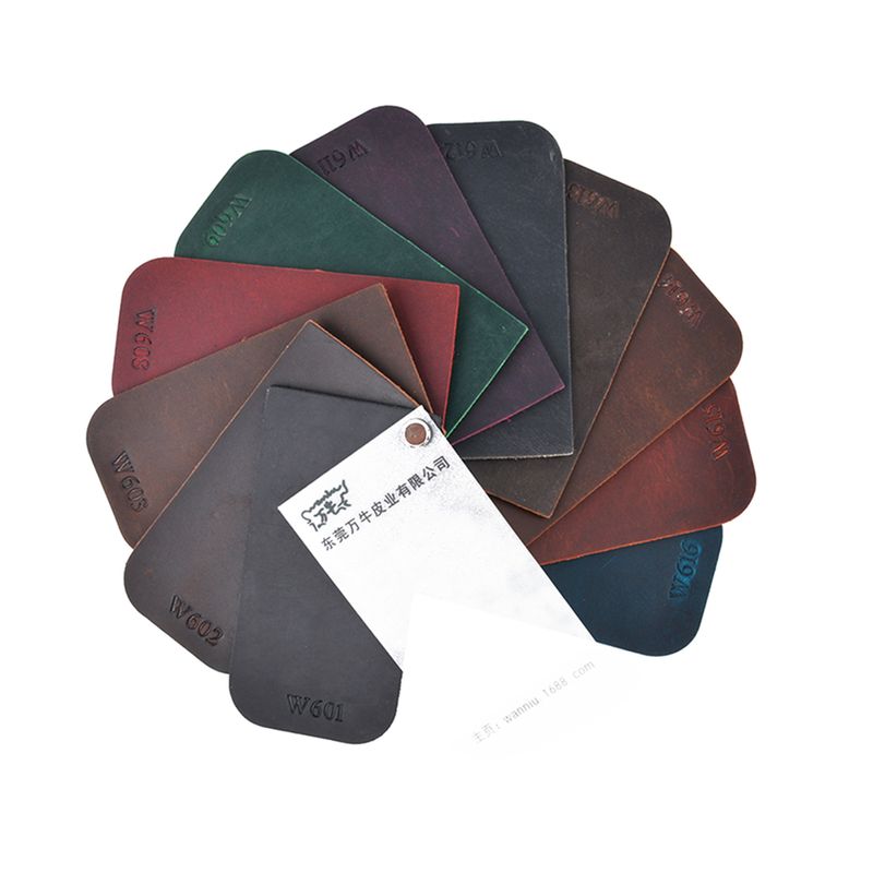 Ready Supply Direct Sales Crazy Horse Leather First Layer Genuine Cowhide Retro Genuine Cowhide Handmade DIY Shoe Materials Luggage Leather Goods