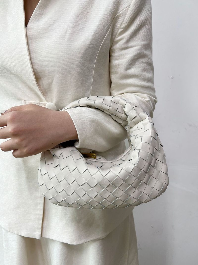 New Dumpling Bag Women's Jodie Handmade Real Woven Knot Bag Genuine Leather Handbag Underarm Party Women's Bag