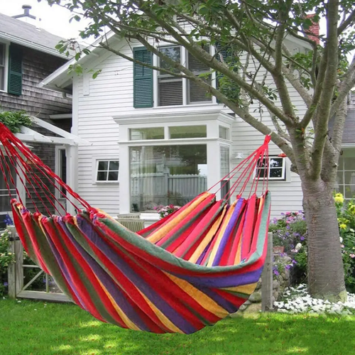 Modern Portable Canvas Folding Hammock for Outdoor Indoor Living Room and Bedroom Elegant Outdoor Furniture