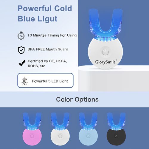 GlorySmile 5LED Teeth Whitening Accelerator LED Light 35% Carbamide Peroxide Gel Oral Care