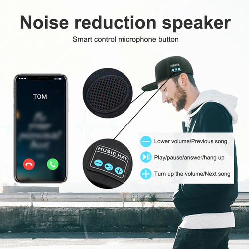 Creative Multifunctional Rechargeable Music Hat Baseball Cap With Detachable Wireless Bluetooth Speaker Binaural Stereo External