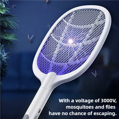 Powerful UV Light 3000V Instant High Voltage Electric Mosquito Swatter Mosquitoes Killer Lamp Fly Swatter with USB Charging No reviews yet  certified