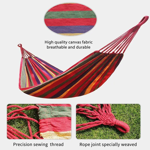 Modern Portable Canvas Folding Hammock for Outdoor Indoor Living Room and Bedroom Elegant Outdoor Furniture