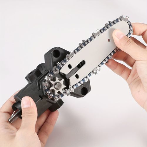 4 Inch Electric Drill Modified to Electric Chainsaw Attachment Electric Chainsaws Converter Accessory Woodworking Cutting