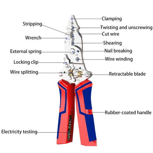 New Foldable Wire Strippers with Electrical test Function and Thickened Handle for Comfortable Grip