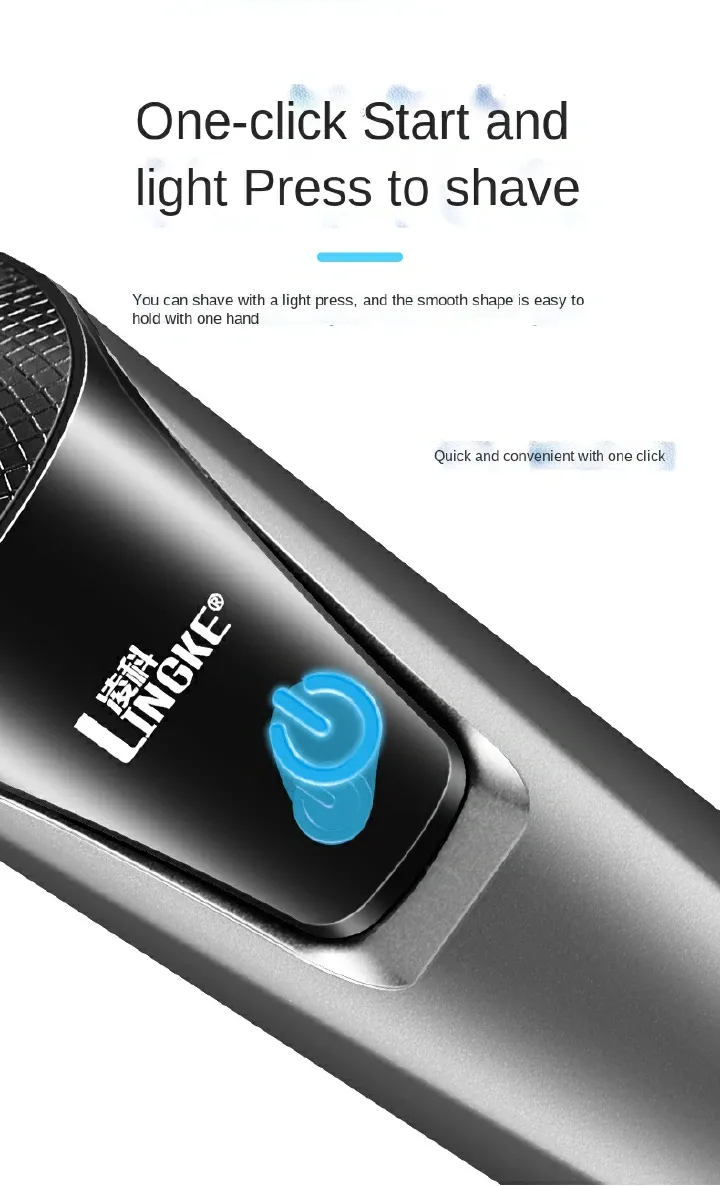 Lingke 8806 Three in One Shaver Set for Men's Electric Beard Knife, Washable USB Charging Type