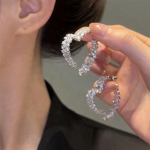 New Design Luxury Zircon Flower Stud Earrings for Women Fashion Brand Jewelry Leaves Earrings Double Used Crystal Brass CLASSIC