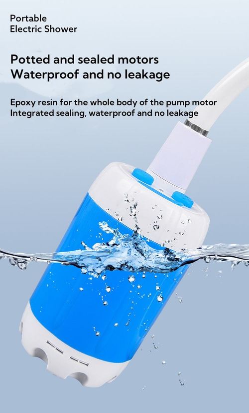 Lightweight Portable Camping Shower Set Electric Outdoor & Travel Shower with USB Pump for Car Washing Made of Durable Plastic