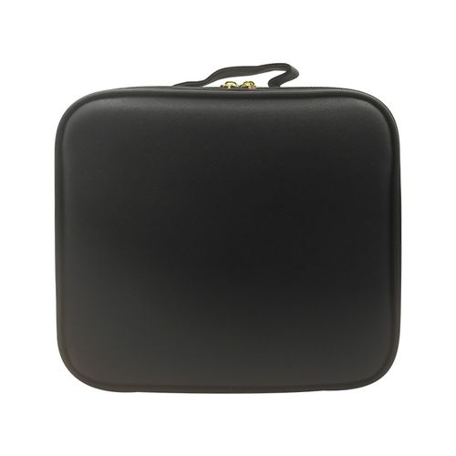 Make-up Bag with Mirror PU Leather Waterproof Cosmetic Case Toiletry Bag Makeup Bag with Brush Organiser Removable Dividers