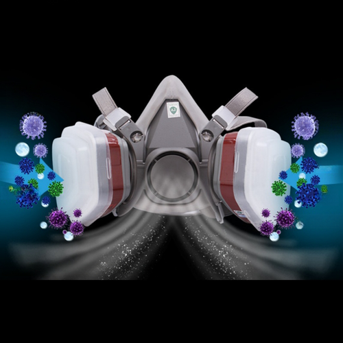 High Quality Low Price Silicone Half Face Gas Mask With Dual Replaceable Filters 3D Dustproof