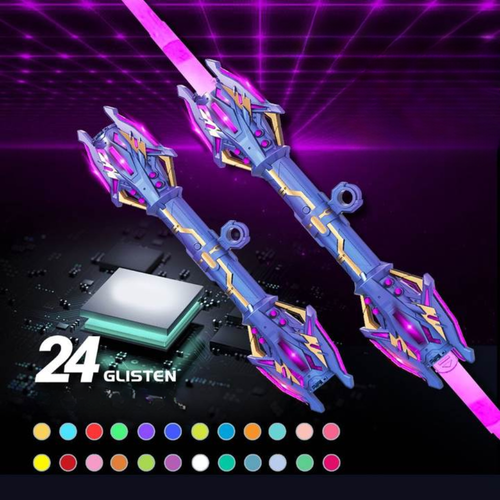 Lei Xing Authentic Double-Headed Scepter Cool Telescopic Luminous for Laser Sword Durable Plastic Light-Up Toy Knife