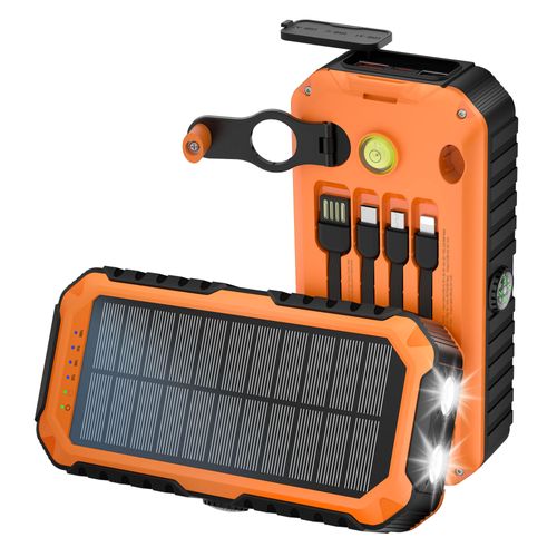 20000mAh Portable Charger Fast Charger Dual USB Port Built-in Led Flashlight Solar Charger Power Bank