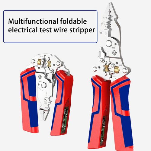 New Foldable Wire Strippers with Electrical test Function and Thickened Handle for Comfortable Grip