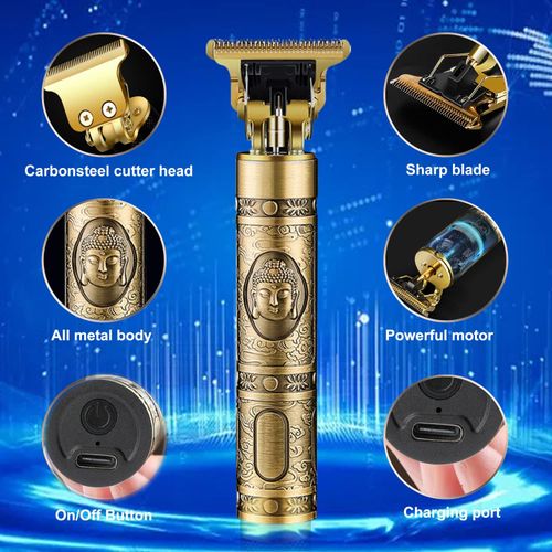Hair Clippers for Men, Cordless Electric Hair Trimmer and Beard Shaver, T Blade Zero Gapped Edgers Clipper Hair Cutting Kit, Rechargeable, Gift for Father
