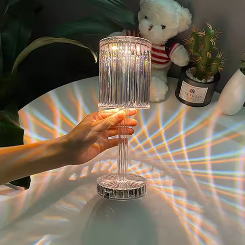 2025new LED Crystal Table Lamp Touch Remote Control Acrylic Night Lamp Romantic Bar Atmosphere Lamp Rechargeable Changing Night Light