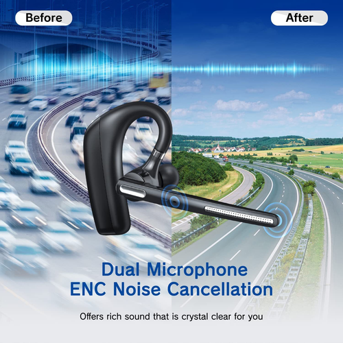 2025New hot-selling wireless Bluetooth headset with dual-label noise-canceling microphone