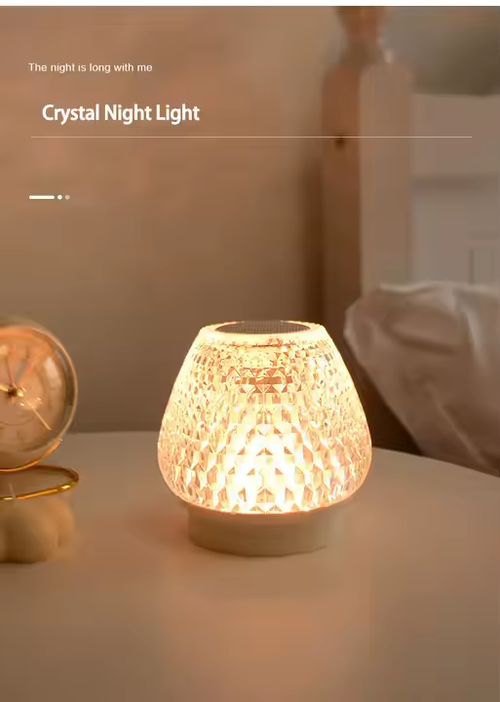 Crystal Smart Touch Control Lamp Bluetooth Speaker with Dazzling RGB Light 360-degree Stereo Surround Wireless Loudspeaker