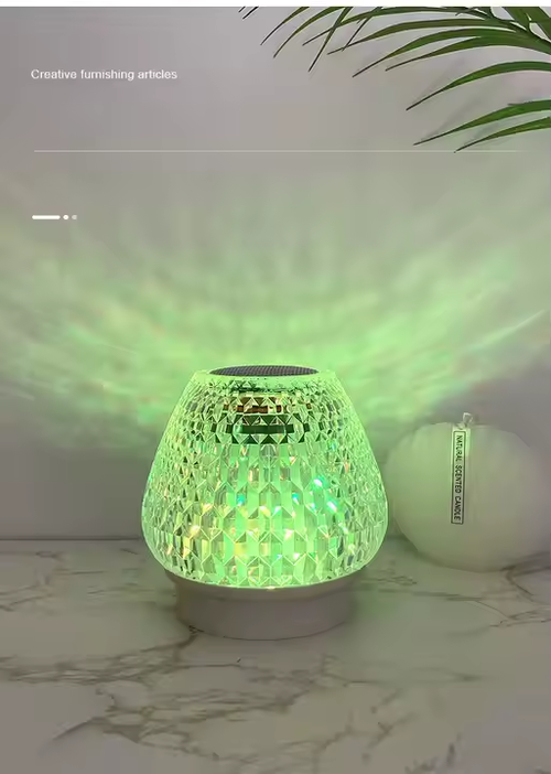 Crystal Smart Touch Control Lamp Bluetooth Speaker with Dazzling RGB Light 360-degree Stereo Surround Wireless Loudspeaker