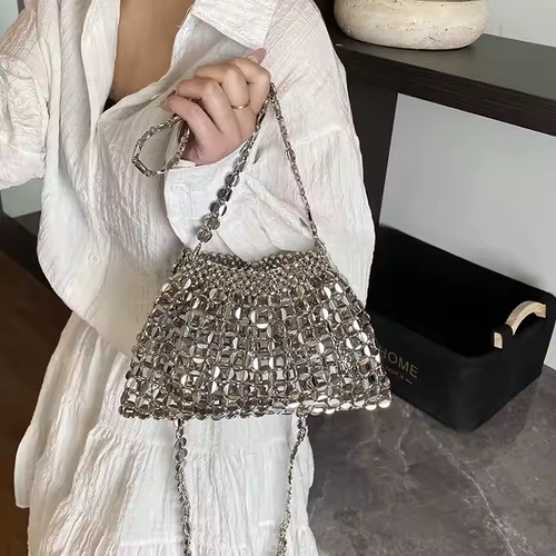 Wholesale New Fashion Hollow Out Mini Purses Handbag One Shoulder Crossbody Bags Trendy for Women Summer Beach Holiday