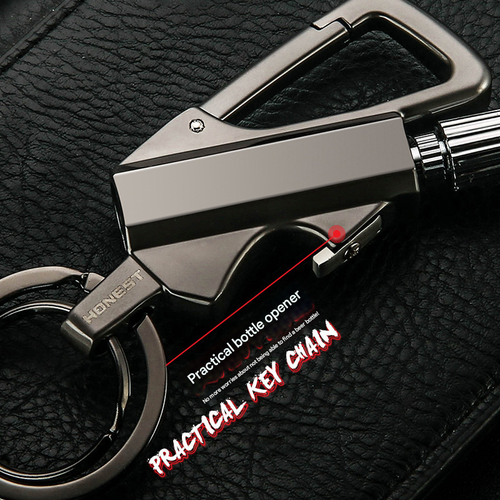 BCK2666 Multi-Functional Forever Match - Kerosene Lighter with Bottle Opener & Keychain, Waterproof Portable Outdoor Lighter, Camping Survival Fire Starter Tool