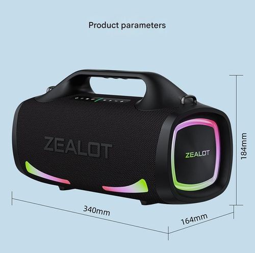 2025 New Zealot S79 Bluetooth Speaker | 100W High Power Outdoor Speaker with LED Lights | Portable Waterproof Handheld Speaker for Camping & Parties