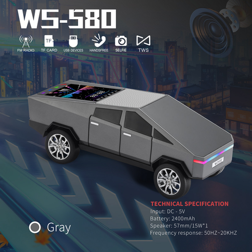 Hot Selling Mini Desktop Cyber Ornaments Creative Gift Wireless for Bluetooth Speakers Subwoofers Battery Technology Car Models