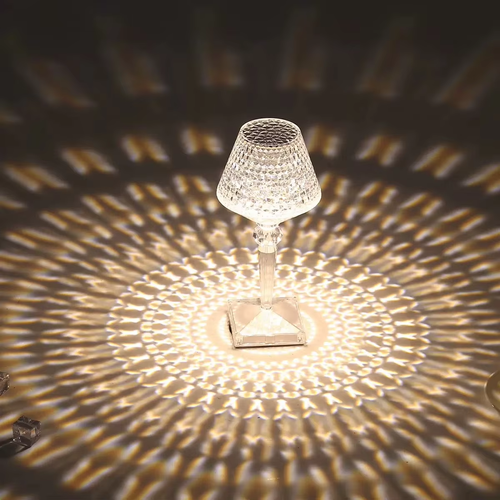 Modern Indoor 5V USB Port LED Bedside Dining Table Lamp Acrylic Crystal 16 Color Temperature Options Flexible Design for Bedrooms