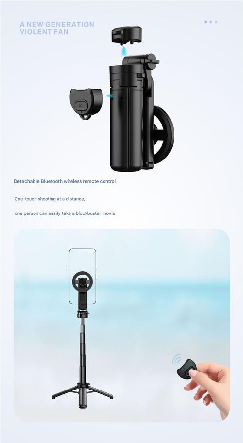 Magnetic Bluetooth Selfie Stick: Snap-On Quad-Leg Stand - Telescopic Remote Shutter and Pocket Size (All-in-One Vlogging Kit) for Home | Travel | Office |