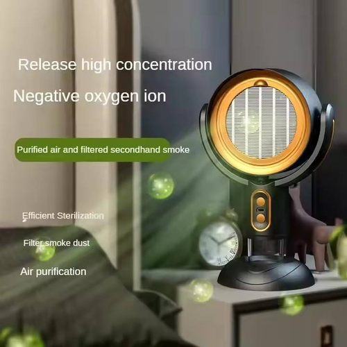 Mini Smart Desktop Range Hood High Suction Hot Pot BBQ Camping 2 Gears Fan Intelligent Rechargeable Portable Range Hood