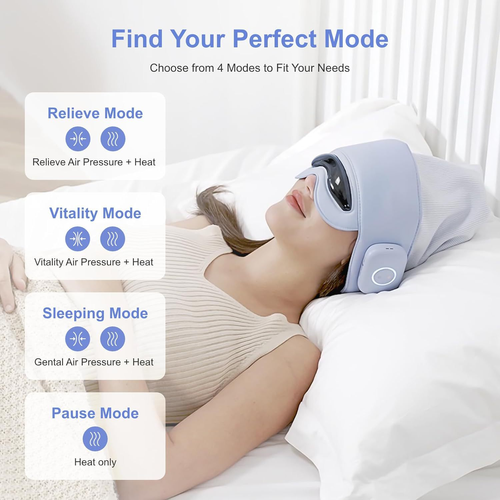 Head Massager for Fatigue Relief, Eye Massager with Heat