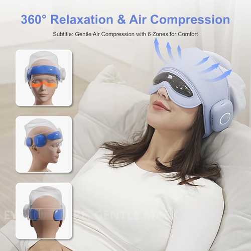 Head Massager for Fatigue Relief, Eye Massager with Heat