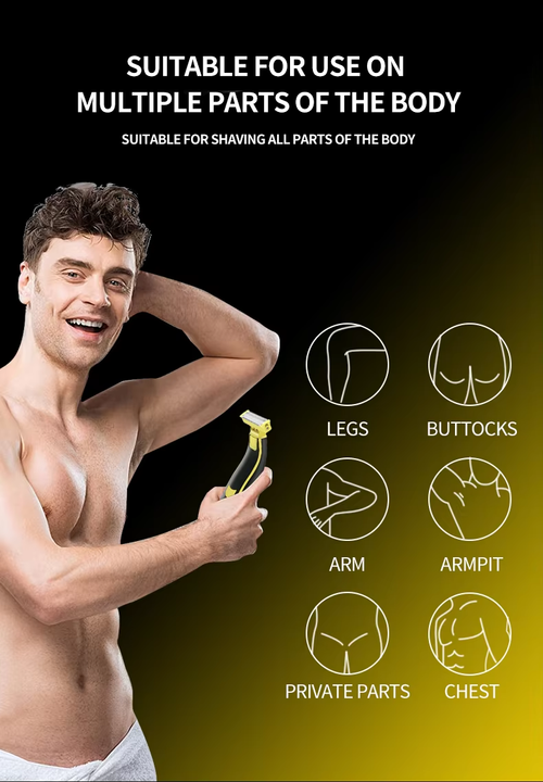 Portable Facial Hair Remover Washable Men Razor Single Blade Hair Shaver Electric Body