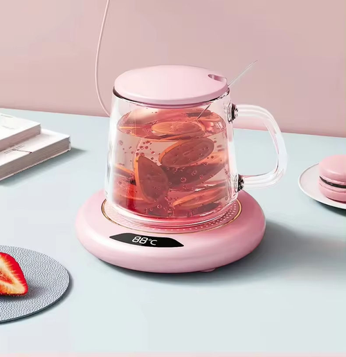 Coffee Mug Warmer Thermostatic Electric Cups Heater 3 Temperature Settings Auto Shut Off Smart Heating Coaster for Home Office