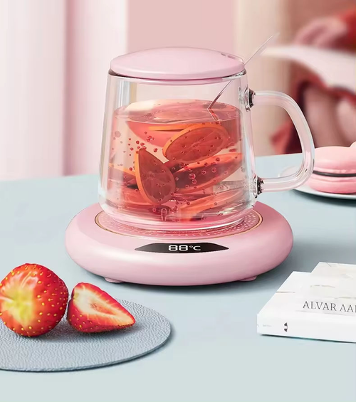 Coffee Mug Warmer Thermostatic Electric Cups Heater 3 Temperature Settings Auto Shut Off Smart Heating Coaster for Home Office