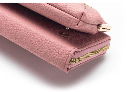 Small Capacity Embroidered Flower Phone Bag, Crossbody Clip, Wallet, Change, Small Women's Bag