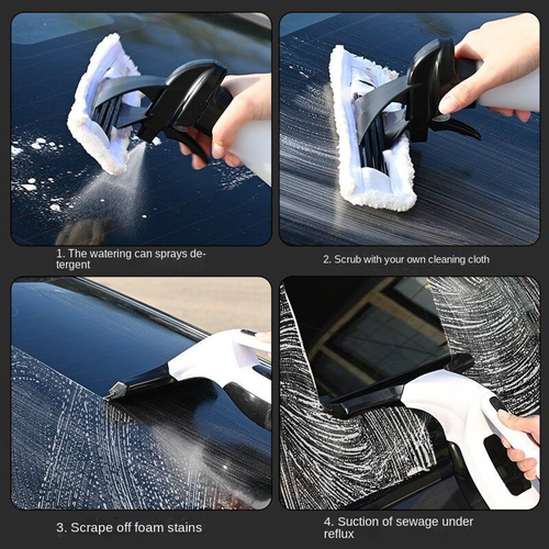 Compact Electric Handheld Window Cleaning Device Strong Suction and Efficient Portability Made of Durable Plastic