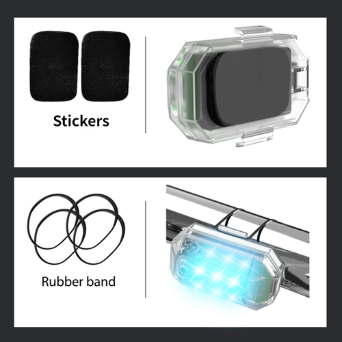 HOSHI M3 Wireless Remote Control Flash LED Strobe Light Anti-collision Warning Lamp for Drone Motorcycle Bike Scooter Accessory