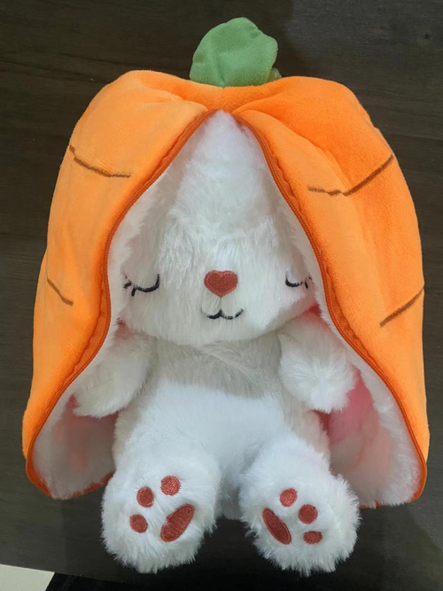 2026New Luminous Breathing Plush Toy Strawberry Carrot Rabbit Reindeer Cute Soothing Sleep Doll