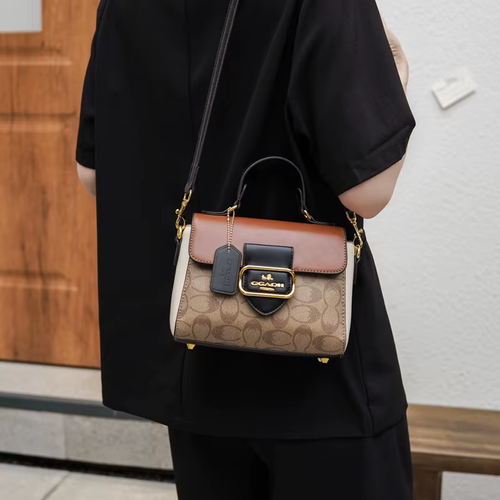 Luxury PU Leather Women's Boston Shape Waterproof Zipper Closure Handbag for Women