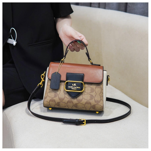 Luxury PU Leather Women's Boston Shape Waterproof Zipper Closure Handbag for Women