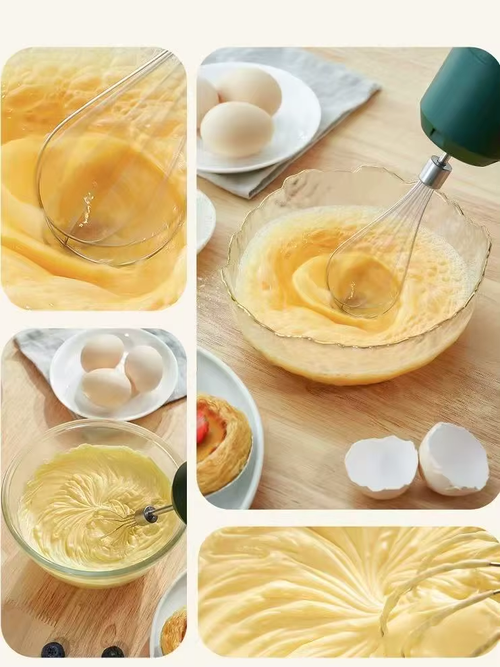 LOVFE High Quality Rechargeable Home Kitchen Electric Whisk Brioche Plastic Egg Beaters for Baking Electric Whisking Tools