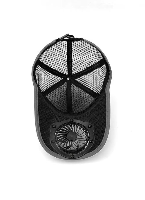 Customizable Eco-Friendly OEM Solar USB Fan Cap-Sporty Unisex Summer Ventilated Mesh Sun Hat Portable Cooling for Outdoor Sports